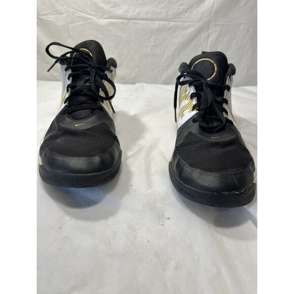 Sz 6Y Nike Team Hustle D9 Mid Black Metallic Gold AQ4224-004 - Picture 12 of 16